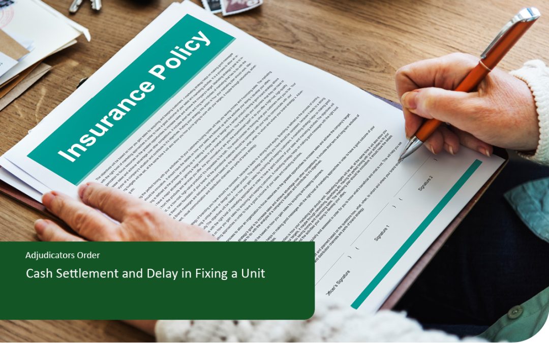 Cash Settlement and Delay in Fixing a Unit